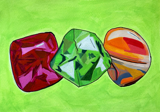 August birthstone A5 print